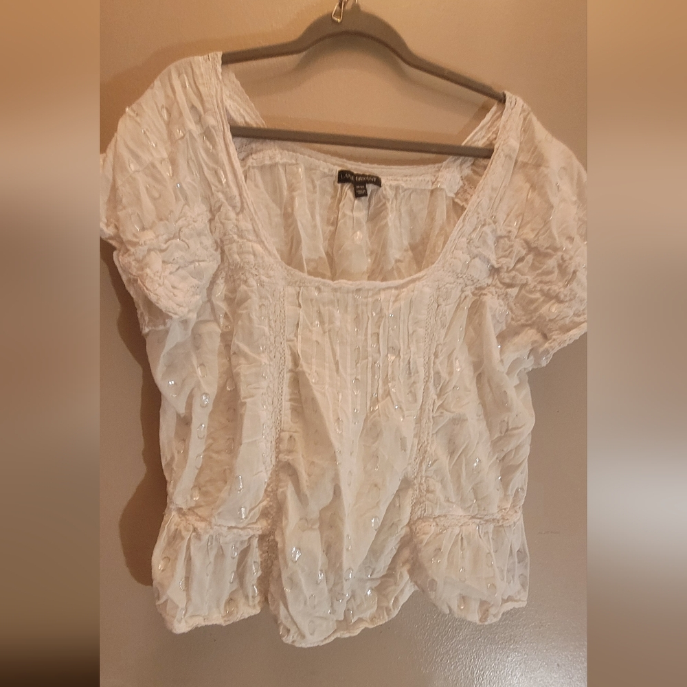 White with silver accents top. Lane Bryant size 18/20